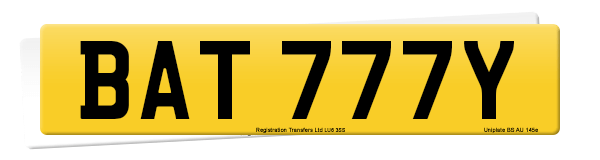 Registration number BAT 777Y
